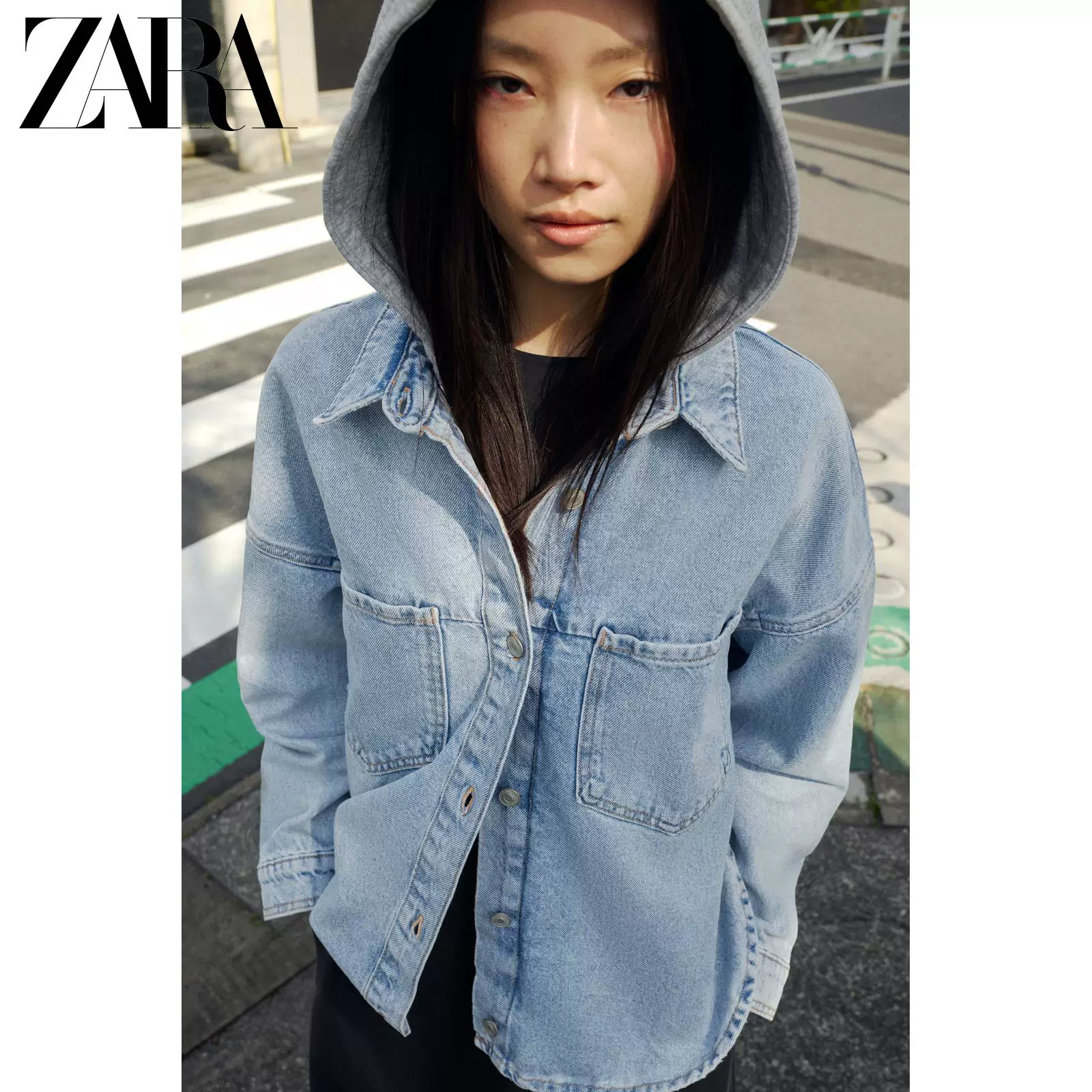 ZARA 2026 Spring and Summer New Arrival Women's Z1975 Embroidered Flower Denim Jacket 7147032 427