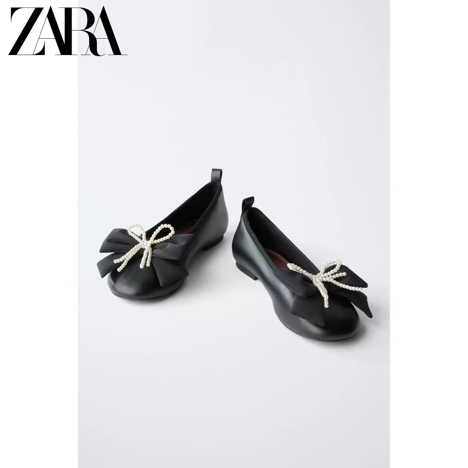 Детские балетки с простым бантом и декором, спецпредложение ZARA 2501730 800