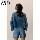 ZARA26 ранняя осень, новые товары, женская джинсовая куртка Z1975 с длинными рукавами и отворотом, короткая джинсовая куртка 7147230 427 mini 3