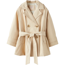 ZARA 24 Spring New Kids Wear with Belt-to-Paddle Cotton Clothes 5854506 711