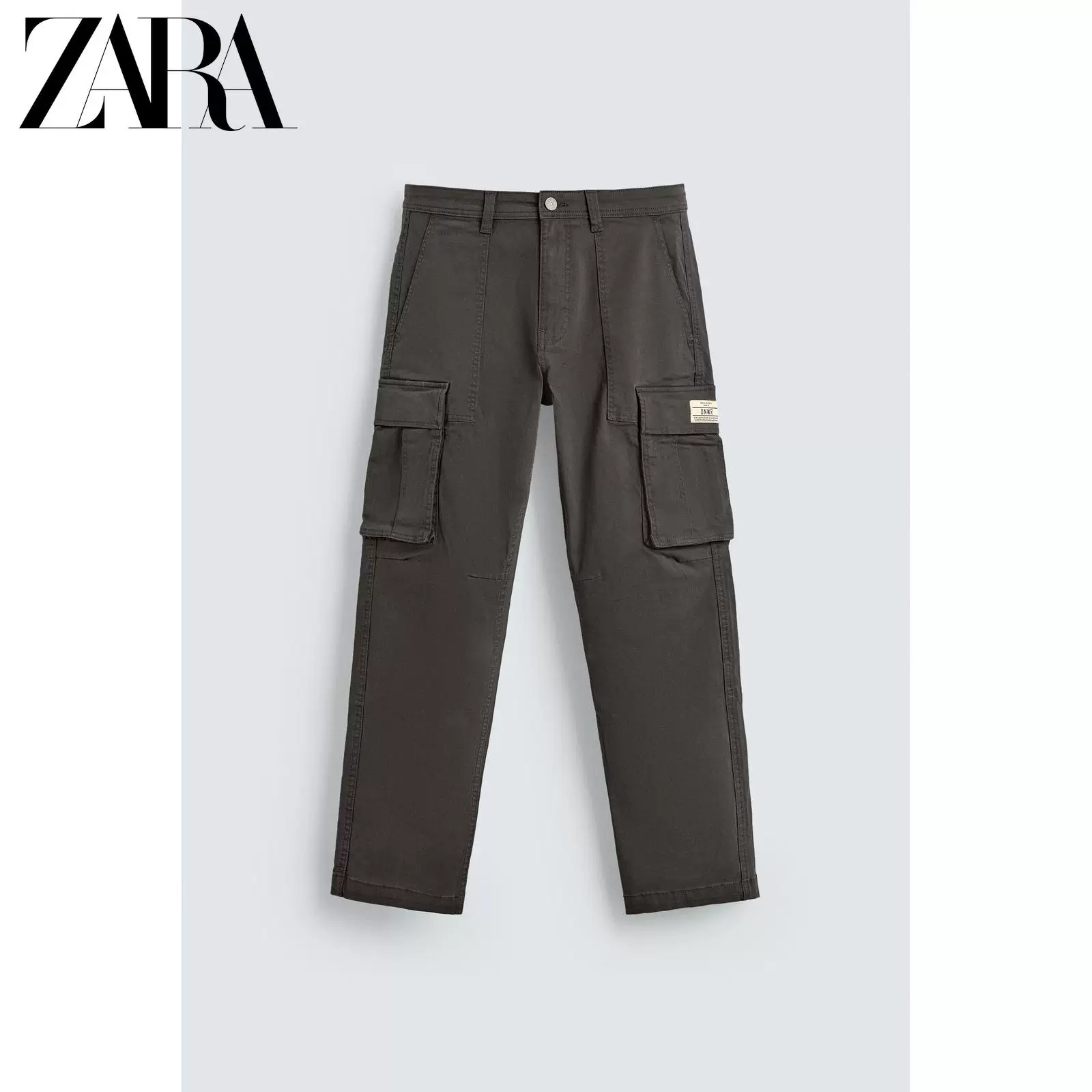 Pants: мужские широкие свободные кэжуал-бархатные с эластичным поясом и потертостями, ЗАРА 2025 special offer 0108310 922