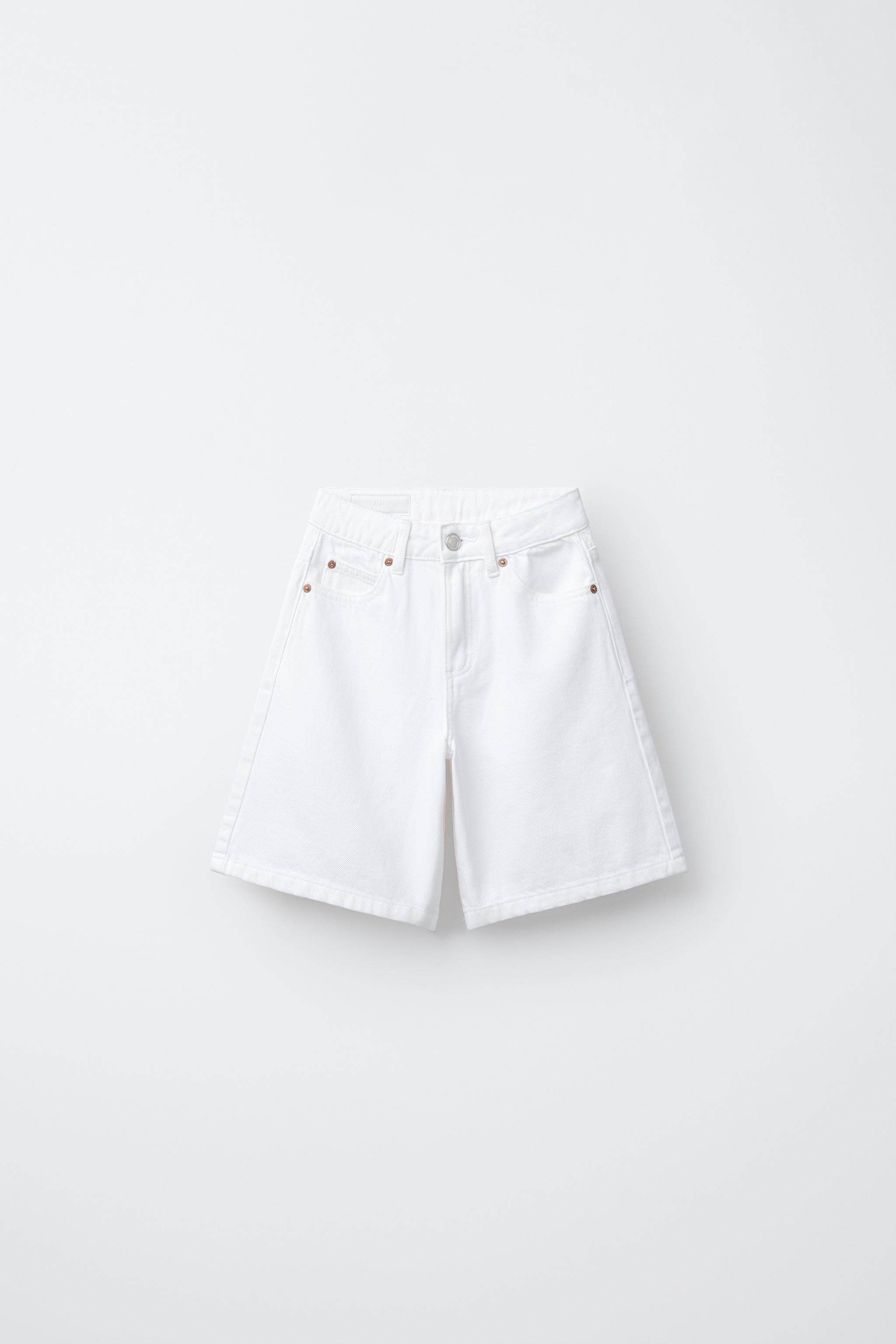 Джинсы детские zara2026春夏新品 童装女童 长款牛仔简约休闲短裤 0595630 250
