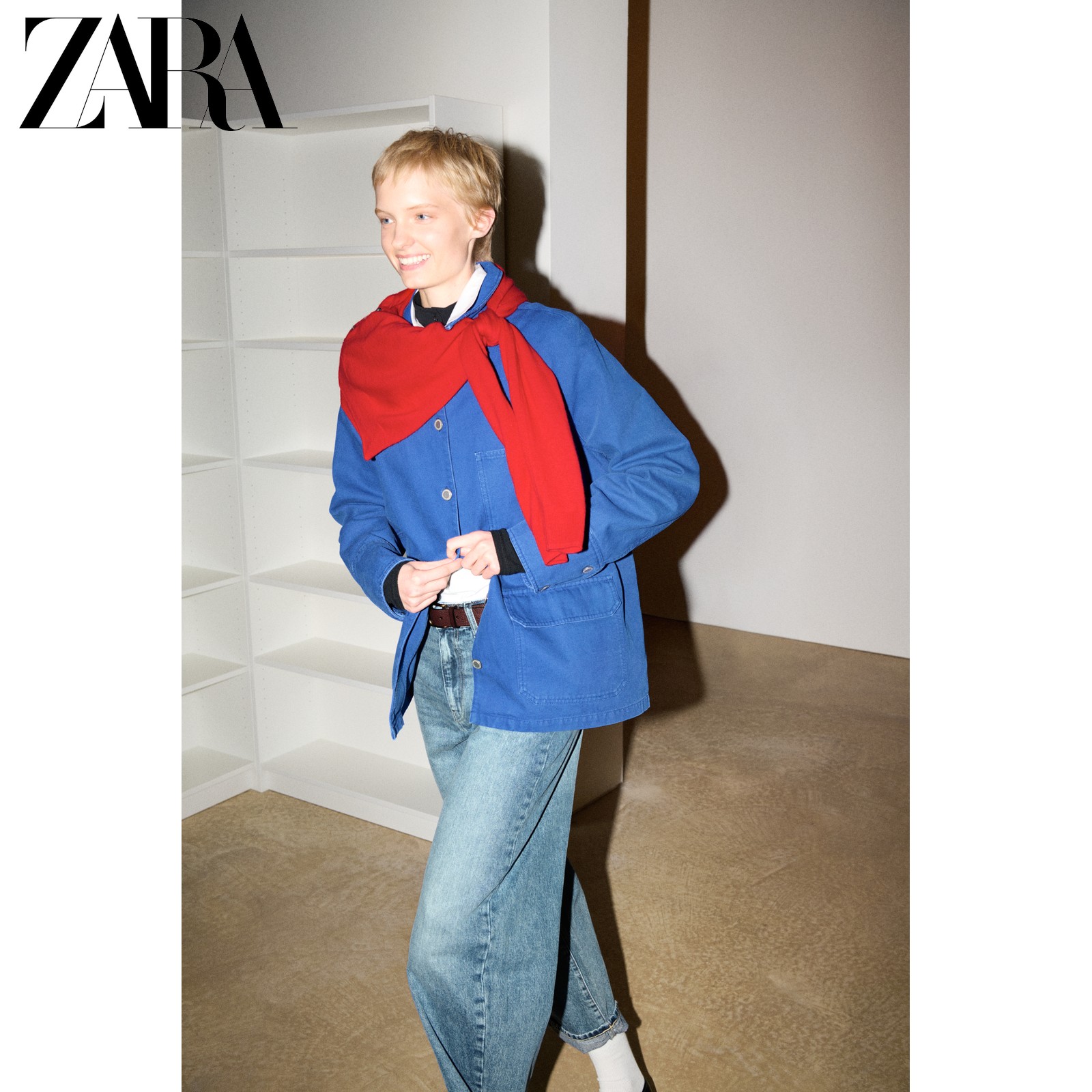 ZARA2026 ранняя осенняя новинка, женская джинсовая куртка из хлопка с лацканами и длинными рукавами серии ZW 0340246 829 Изображение 1