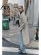 ZARA Special Offer Women's Lapel Long Sleeve Basic Soft Coat Jacket 4344690 722
