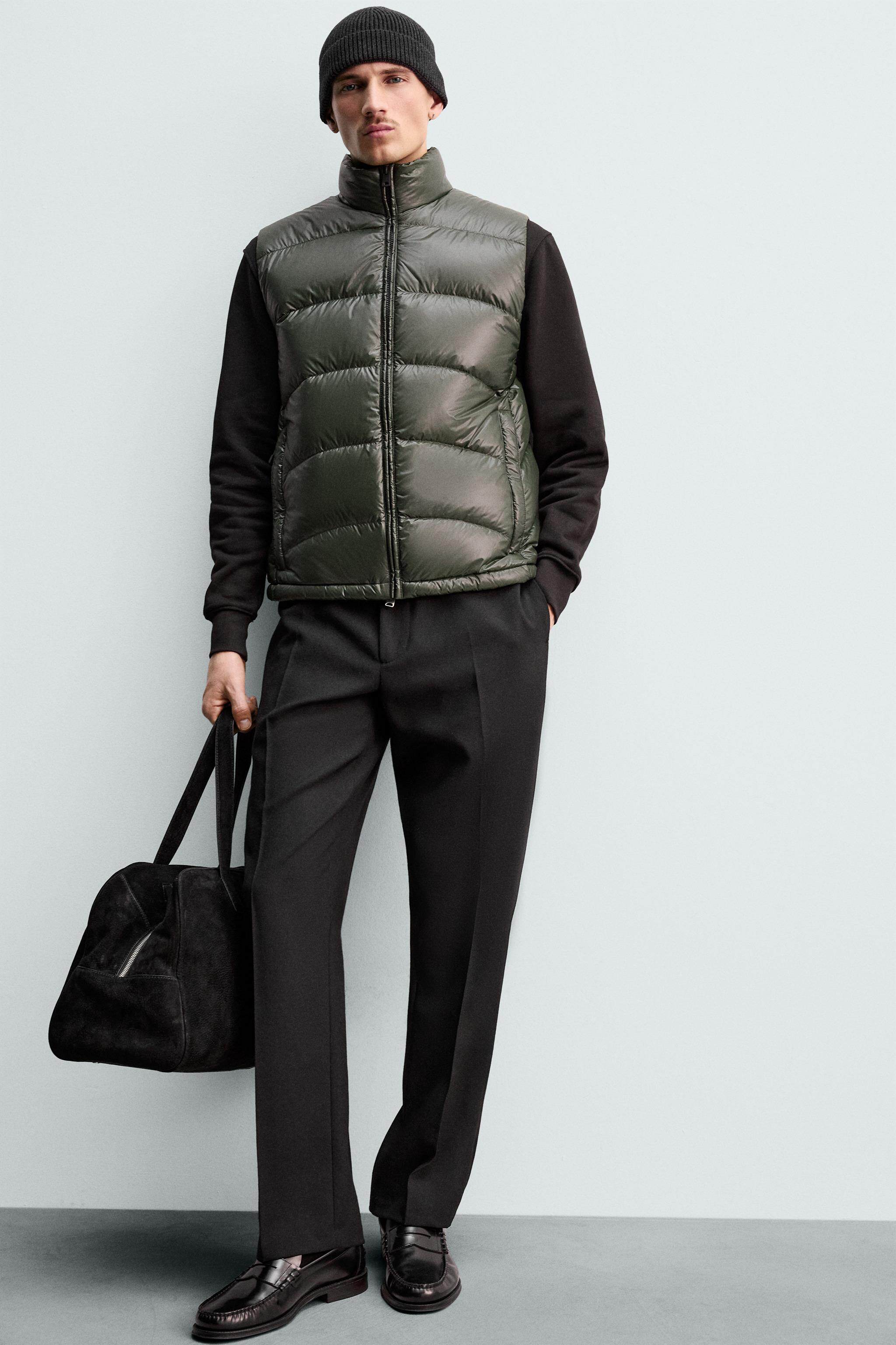 Пуховой жилет zara[origins] 男装 修身直筒棉服立领羽绒马甲背心 4302213 552