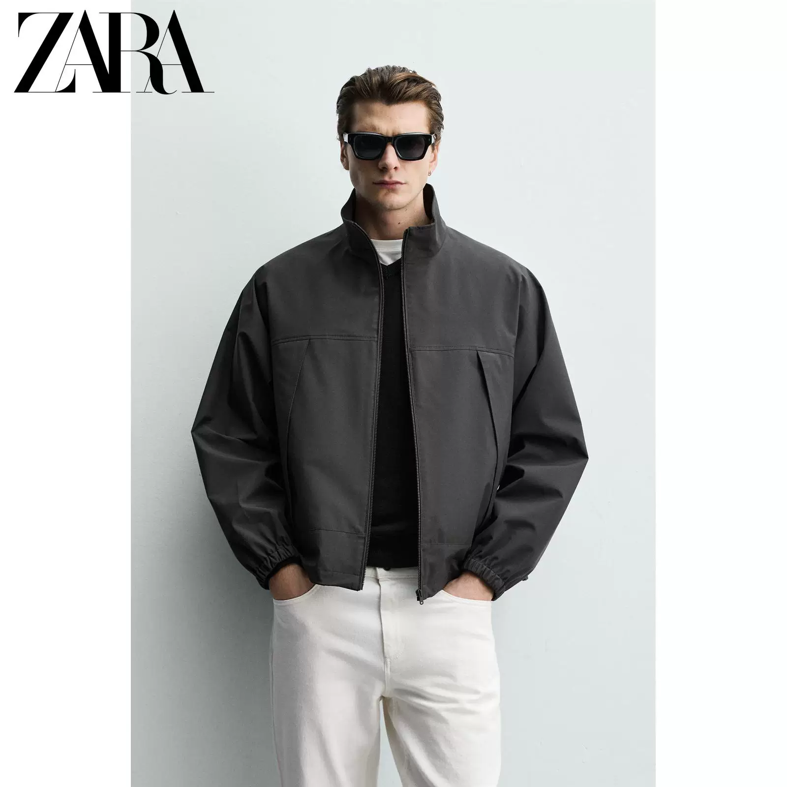 Летняя легкая и тонкая водонепроницаемая куртка ZARA, свободный прямой крой
