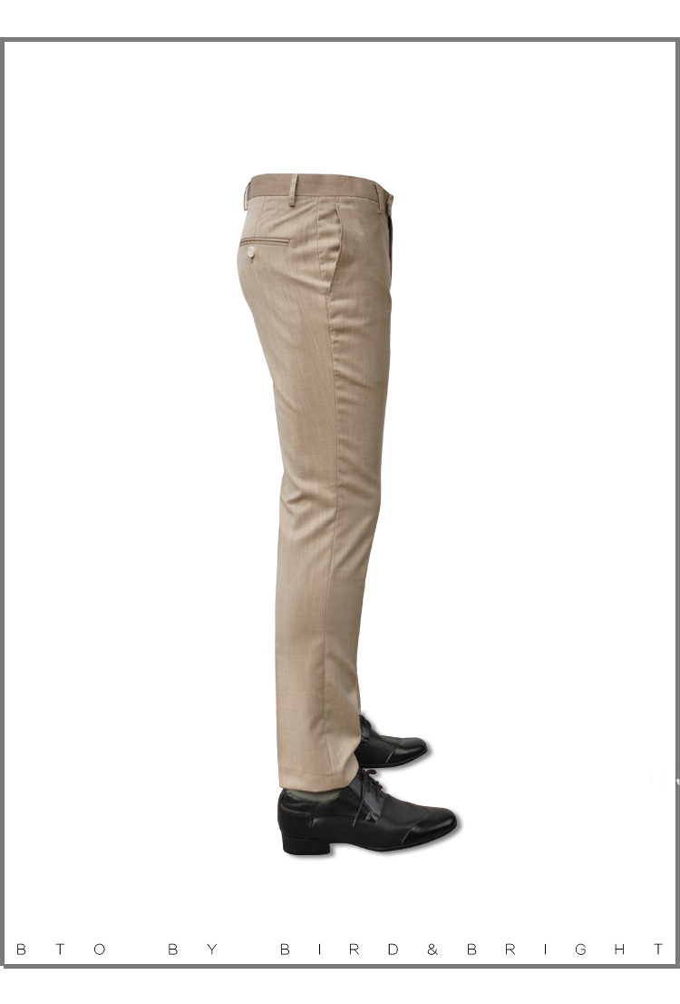 Thiết kế ban đầu Xu hướng châu Âu và Mỹ kaki len chải chuốt đôi ngực Slim thời trang phù hợp với kinh doanh phù hợp với suit nam
