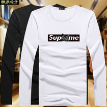 Cool Dragon son long sleeve T-shirt mens white spring and autumn clothes trend small shirt spring base shirt autumn clothes