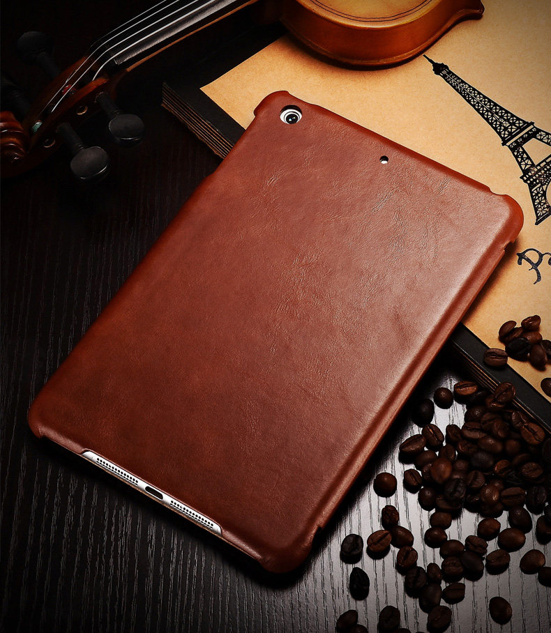 iCarer Vintage Series Smart Awakening Handmade Genuine Cowhide Leather Case Cover for Apple iPad Air 2/1