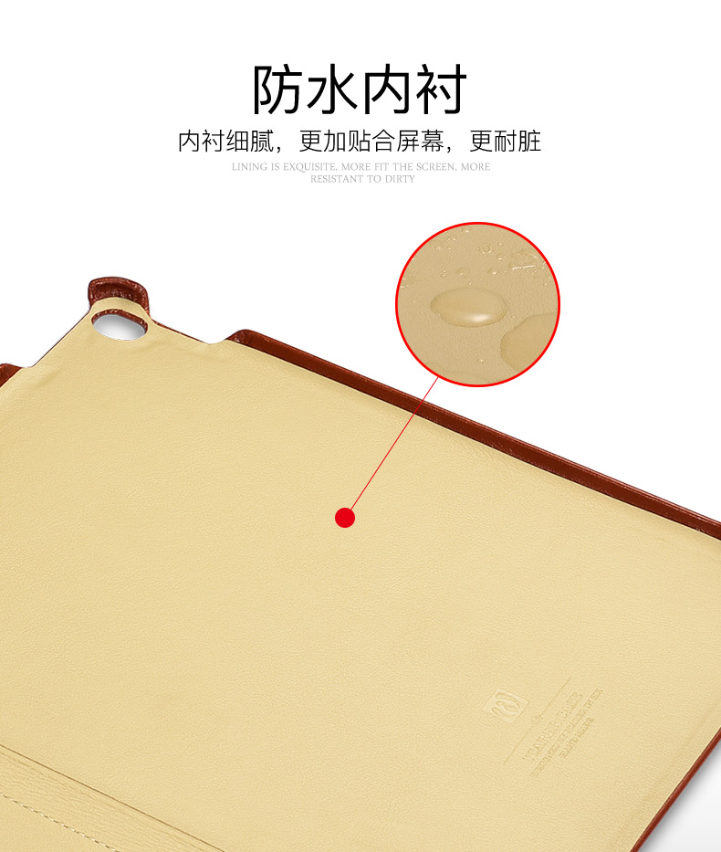 iCarer Vintage Series Smart Awakening Handmade Genuine Cowhide Leather Case Cover for Apple iPad Pro 10.5-inch