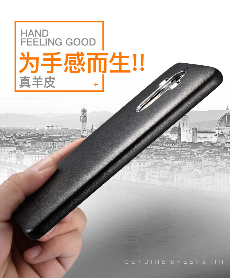 XOOMZ Business Style Handmade Genuine Lambskin Leather Back Cover Case for Huawei Mate 9