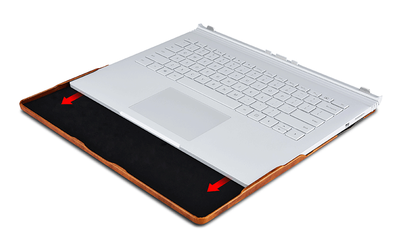 iCarer Oil Wax Vintage / Embossed Crocodile / Litchi Pattern Handmade Genuine Leather Detachable Flip Case for Surface Book