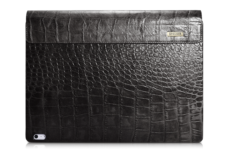 iCarer Oil Wax Vintage / Embossed Crocodile / Litchi Pattern Handmade Genuine Leather Detachable Flip Case for Surface Book