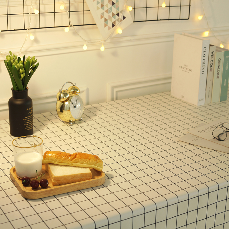 Table mat teenage girl's day department drain waterproof Nordic erasable cloth table cloth hem flaps windy and gentle and free of oil D