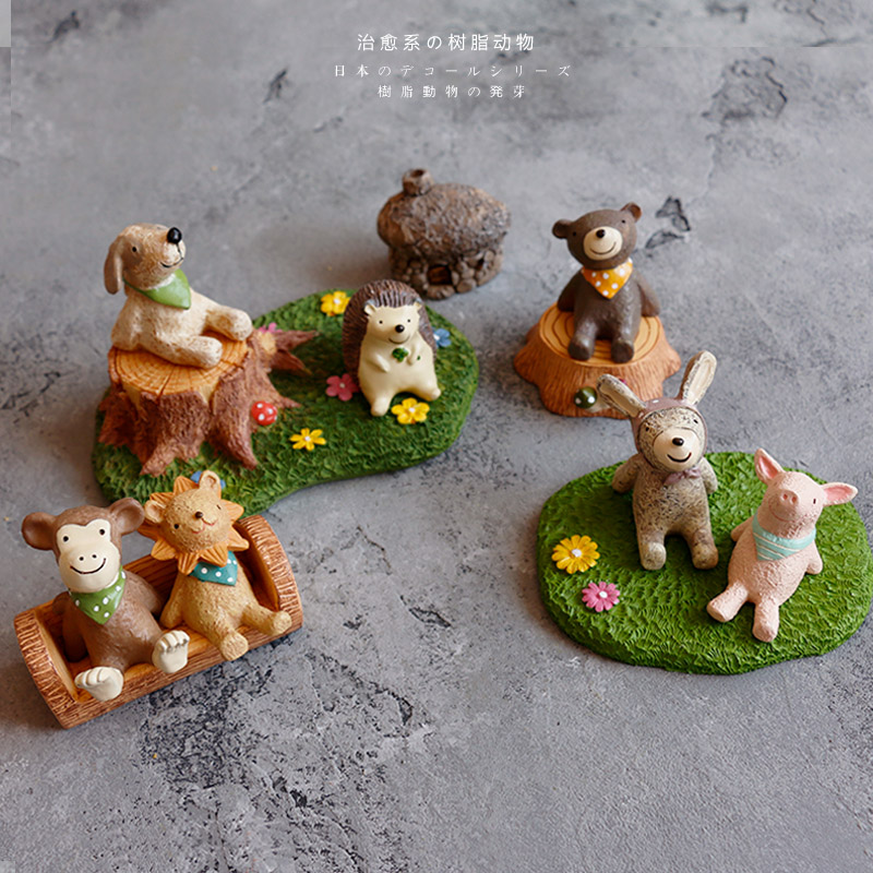 {木 苼} sáng tạo dễ thương nhựa thủ công động vật nhỏ zakka chữa lên bầu trời sao trang trí đạo cụ quà tặng xây tường trang trí phòng khách