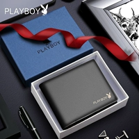 Ví nam Playboy 2019 ví da mới sinh viên thanh niên da mềm nam ngắn đoạn tiền nhỏ clip thủy triều - Ví tiền clutch nữ