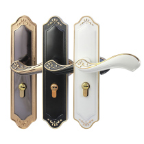 Aluminum alloy mute European-style indoor door lock handle lock wooden door handle handle white black yellow ancient bronze gold