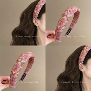 Taoyao~french floral headband 2024 new style
