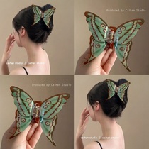 Graceful Swallowtail Butterfly Super Fairy Three-dimensional Butterfly Clip Temperament Half-tied Hair Shark Clip High-end Hair Accessories