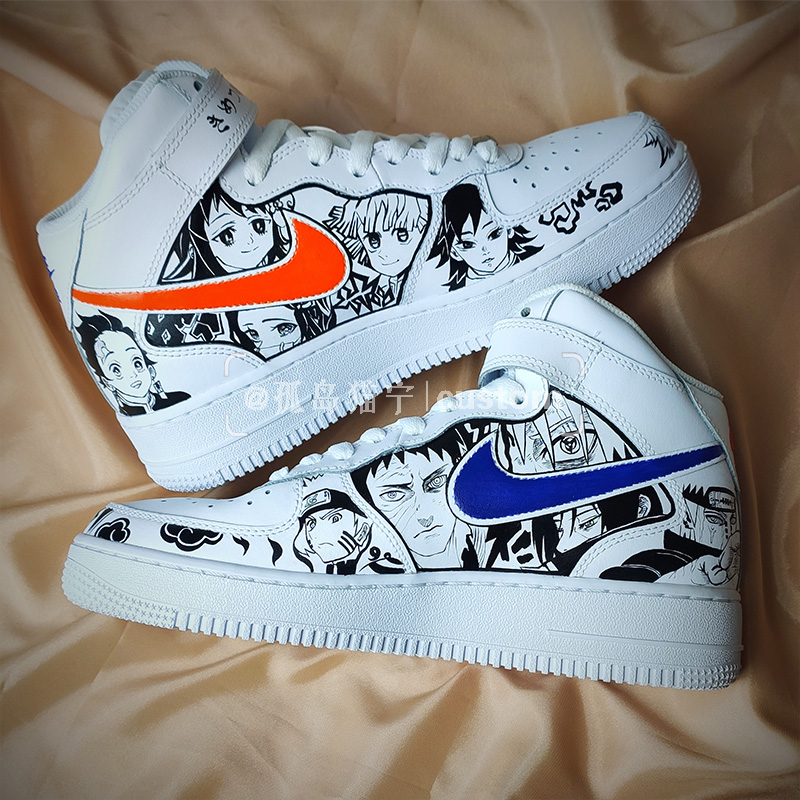 DIY hand-painted shoes Air Force One sneakers custom sea thief king fire Shadow dunk basket AJ1 AF1 Graffiti secondary meta-change color-Taobao