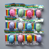 Набор из 10 рождественских яиц, расписанных вручную.