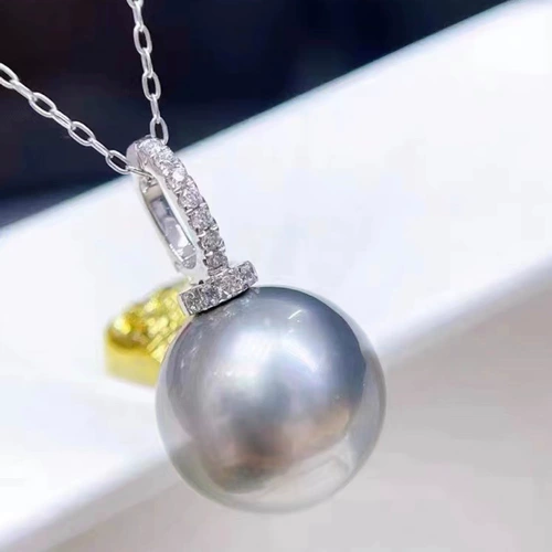 Серебряное ожерелье из жемчуга, подвеска, универсальный аксессуар из нефрита из воскового агата