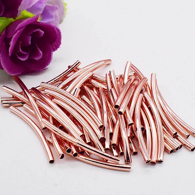 925 Half Silver DIY Phụ kiện Bạc uốn cong Vòng tay Handmade Vòng tay hạt bạc Thái Bạc Chất liệu ống hoa hồng - Vòng đeo tay Clasp vòng tay tinh lâm