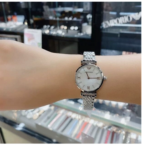 Armani, водонепроницаемая розовая гуашь, кварцевые женские часы, дополненная реальность