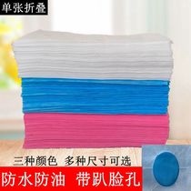 Perforated disposable sheets Perforated waterproof and oil-proof sheets Round holes Beauty foot bath Hotel travel massage mattress sheet