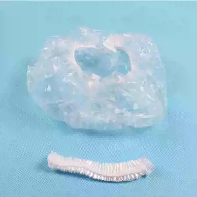 Disposable shower cap dyed oil waterproof plastic hat round cap strip cap thickened cartoon shower cap