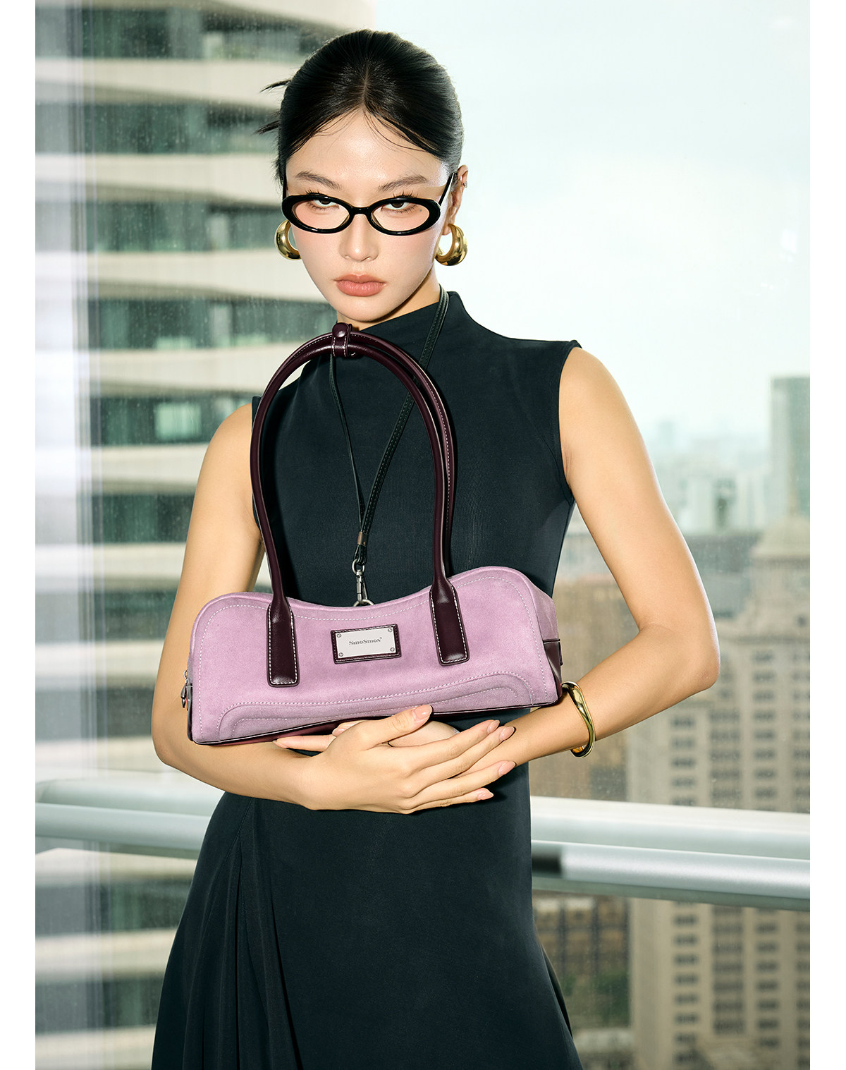 SmoSmos Long-Handle Underarm Bag Baguette Bag Shoulder Handbag