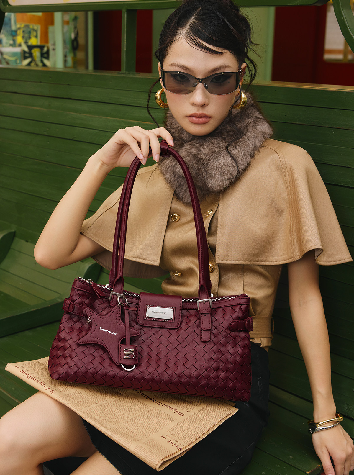 SmoSmos Woven Underarm Bag