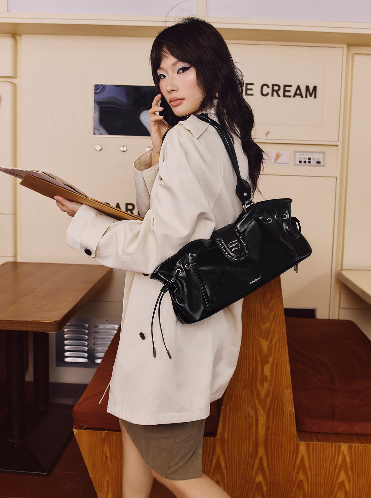 SmoSmos Y2K Moto Underarm Bag