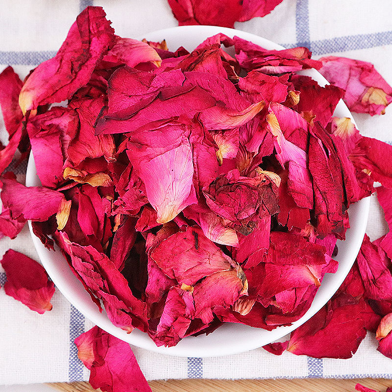 100g rose dry flower bathtub bath bath petal rose petal milk bath tender white moisturizing moisturizing adult