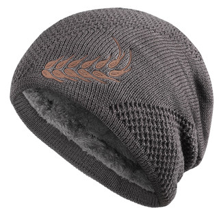 Japanese Julipet Woolen Hat for Men, Winter Cold-Proof Knitted Hat, Fleece-Lined, Thickened, Warm Cotton Hat, Windproof Pullover Hat g