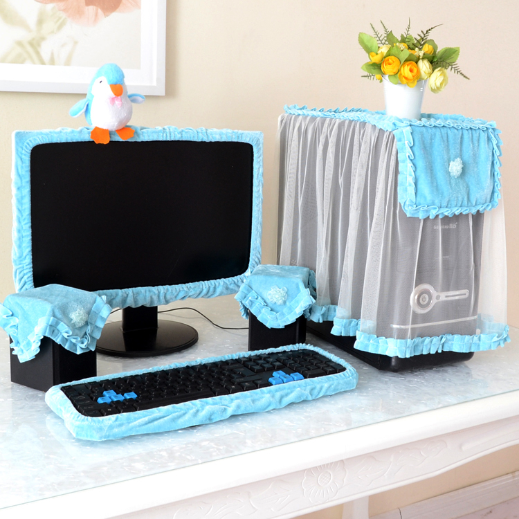 Cloth Computer Dust Cover Bed Bag Cute Plush Five Sets Of Monitor