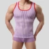 GV nam vest lưới trong suốt vest nam cảm giác phối cảnh thoáng khí từ vest nam - Áo vest Áo vest