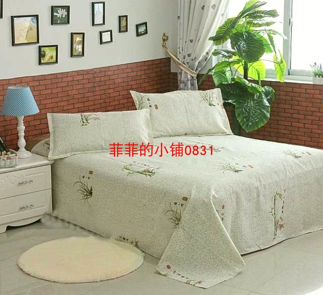 Pure cotton old coarse cloth sheet pillowcase custom student single double thick cotton sheet custom cotton pillowcase canvas