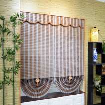 Set made hotel curtains shading roller shutters Rome fan-shaped bamboo curtain Clubhouse Tea House Partition Decorated bamboo blinds