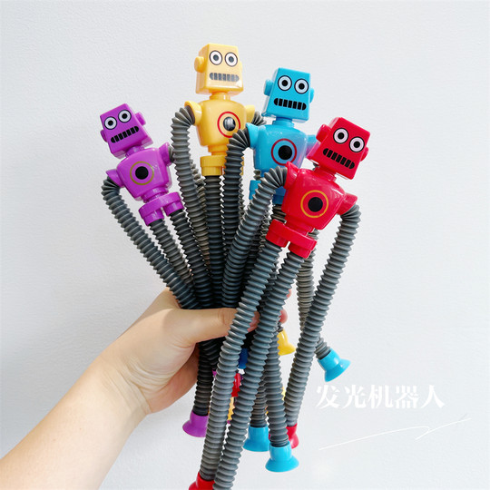 Telescopic tube pull toy baby sucking artifact suction cup