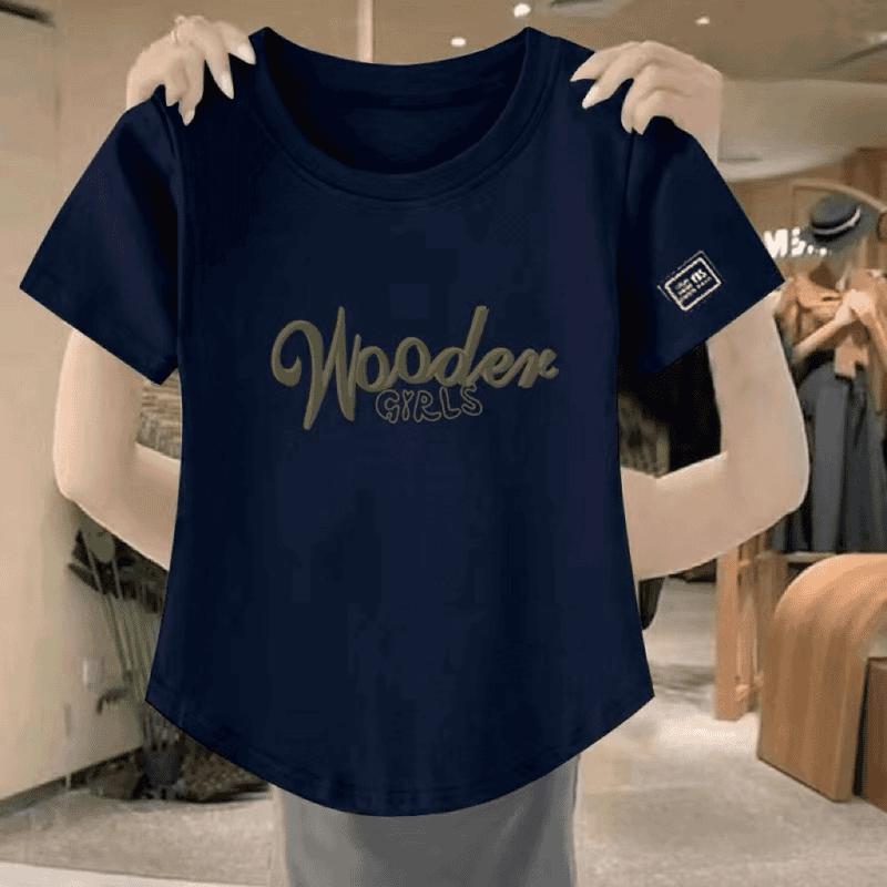 Bargain~ Final Stock of Designer Brand Cut-Label Items, Clearance from Department Stores, New Foreign Trade Korean Style Trendy Short-Sleeve Irregular Tops T-Shirts for Women Bargain~ Final Stock of Designer Brand Cut-Label Items, Clearance from Department Stores, New Foreign Trade Korean Style Trendy Short-Sleeve Irregular Tops T-Shirts for Women