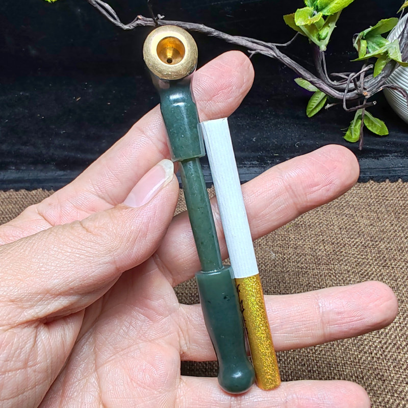 和田玉青玉烟嘴烟斗：文玩收藏界的国风新宠，你值得拥有！-烟嘴-淘宝好物网