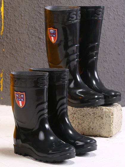 雨鞋男款短筒水鞋雨靴子男士钓鱼套鞋中高筒赶海防水劳保工地胶鞋