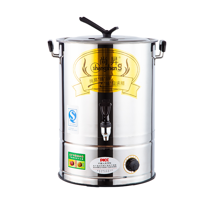 Stainless Steel Electric Hot Boiling Water Barrel Commercial Large Capacity Automatic Heating Insulation Canteen Tea Water High Soup Boiling Water Barrel Moon