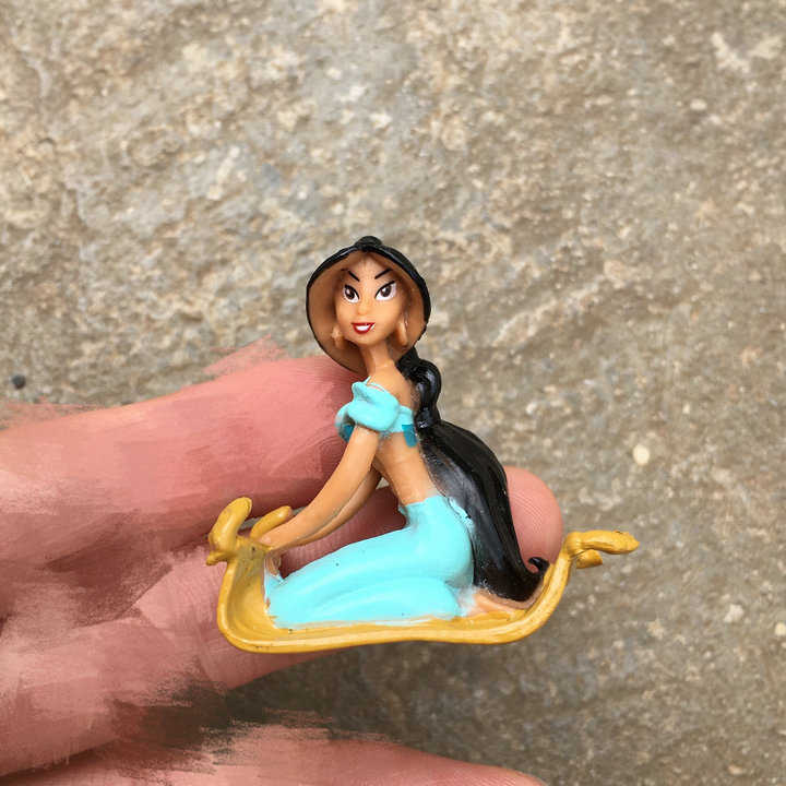 正版散货一千零一的夜阿拉丁神灯茉莉公主公仔摆件模型玩具