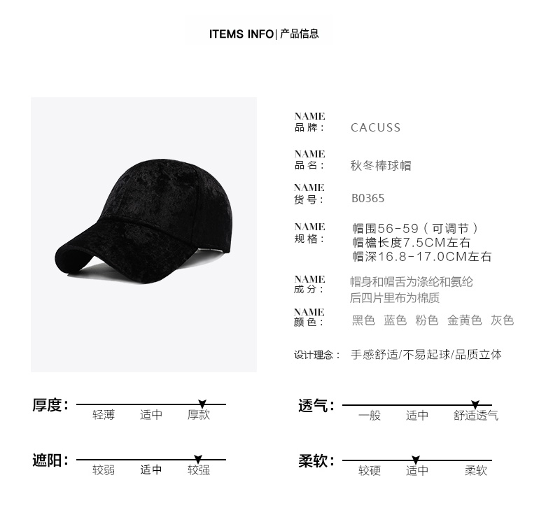 Chapeau pour femme CACUSS en Coton polyester - Ref 3234526 Image 9