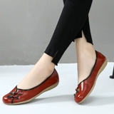 Нескользящая комфортная обувь для матери, туфли для кожаной обуви, тренд сезона, из натуральной кожи, мягкая подошва, для среднего возраста