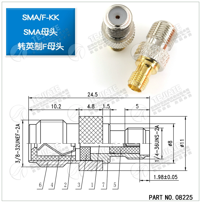 Bộ chuyển đổi đồng trục RF nam và nữ SMA sang TNC BNC/SMA SMA/MCX MMCX SMB-JJ KK KJ