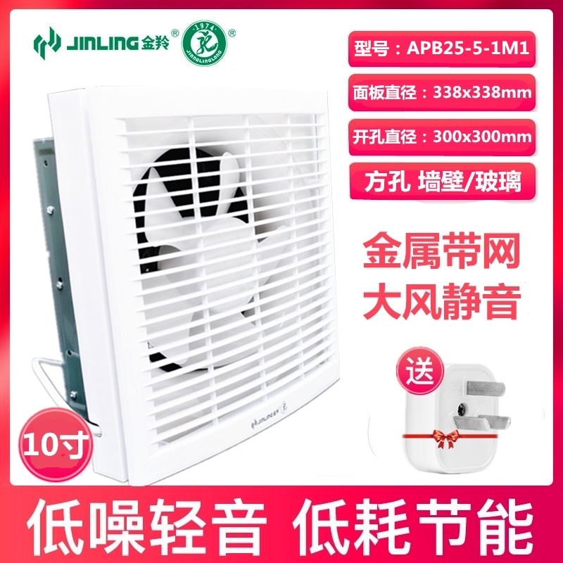 Golden antelope 10 inch luxury lobe mesh exhaust fan kitchen dresser wall strong gas exchange APB25-5-1M1