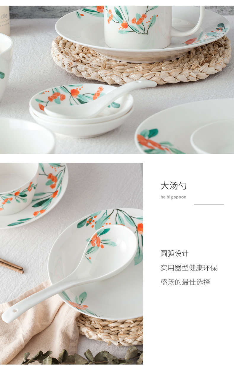 Japanese dishes suit household bowl dish dish ceramic disc contracted dishes chopsticks tableware individuality creative combination